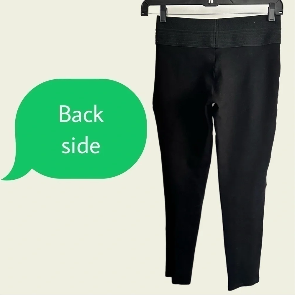 Zara Black Formal Leggings Wide Waistband Medium GUC - Picture 9 of 14